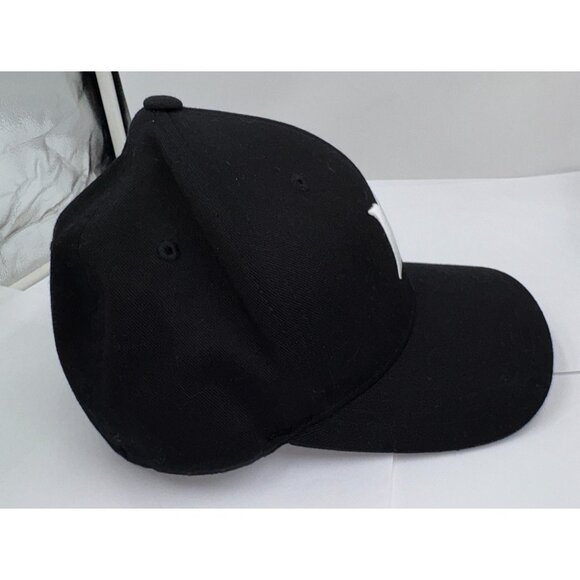 Hurley Flexfit Black Hat S/M Stretch Fitted Cap Yupoong Logo Surf Skate - Picture 10 of 14